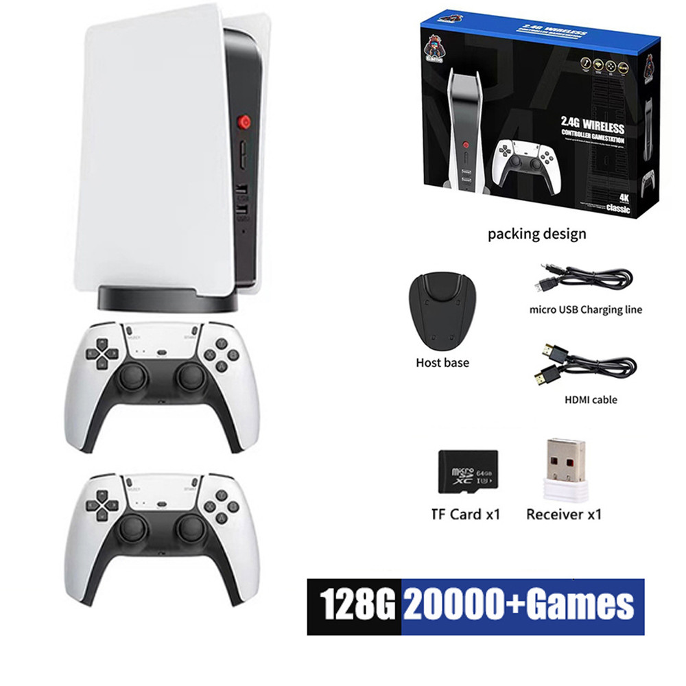 2023 M5 Video Game Console 2.4G Double Wireless Controller 4K HD 20000+ Games 128GB Retro Games For 