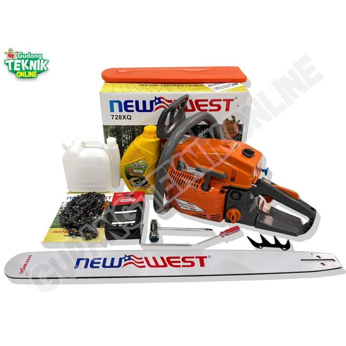 Mesin Chainsaw 26" Laser 728XQ NEW WEST Senso / Mesin Gergaji Potong Belah Potong Kayu 26 Inch 728 X