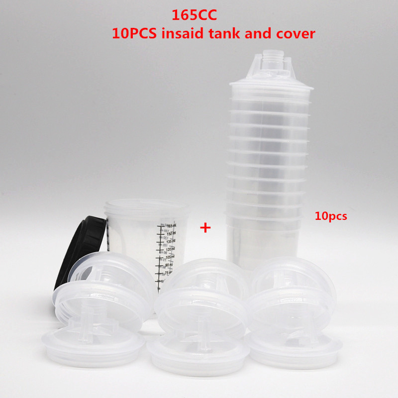 Spray Gun Paint Mixing 10 Pcs Cup Type H/O Quick Cup, spray gun tank pps tank 165/400/600ml  Disposa