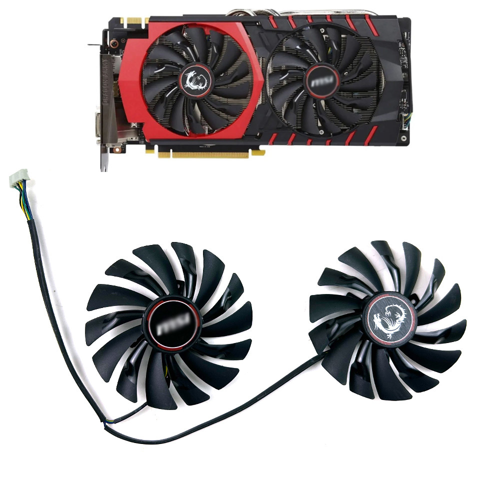 NEW Cooling Fan PLD10010S12HH For MSI R9 390 R9 380 R7 370 GTX 980 980Ti 970 960 950 game graphics