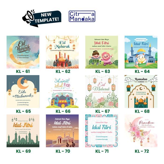 Stiker Idul Fitri Kue Kering Kotak Stiker Lebaran Toples Hampers