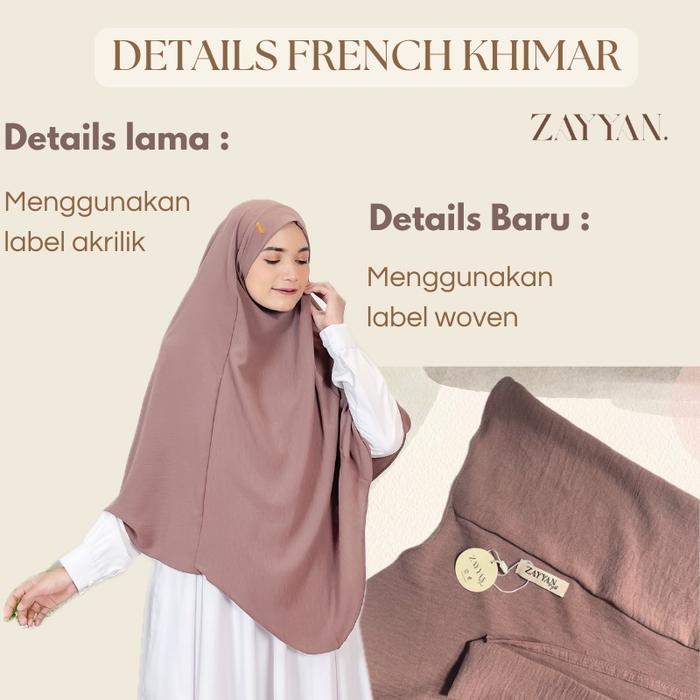 Zayyan. French Khimar Mecca Crinkle Airflow Size L & Xl Hijab Syari