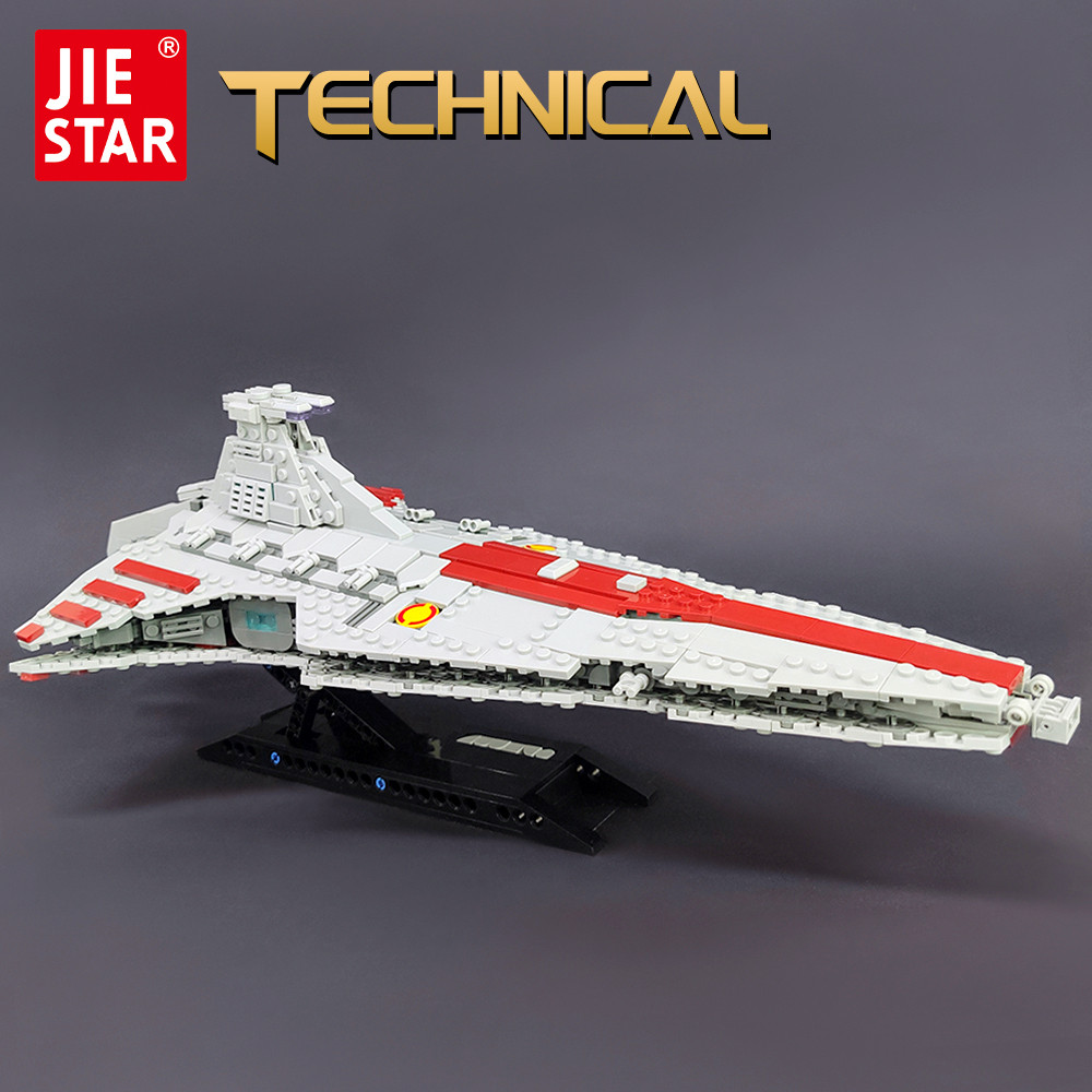 67106 Jiestar High-Tech Moc Venator Attack Cruiser Fighter Destroyer Brick Technical El Building