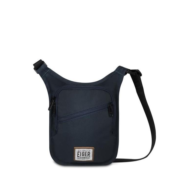 Terlaris Tas Selempang Paspor Eiger Passport Pouch Unisex 910005885 Navy dengan Kompartemen Utama