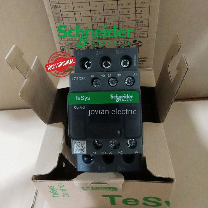 Kontaktor Contactor Schneider Lc1D25Q7 380V 25A 3Phase Original