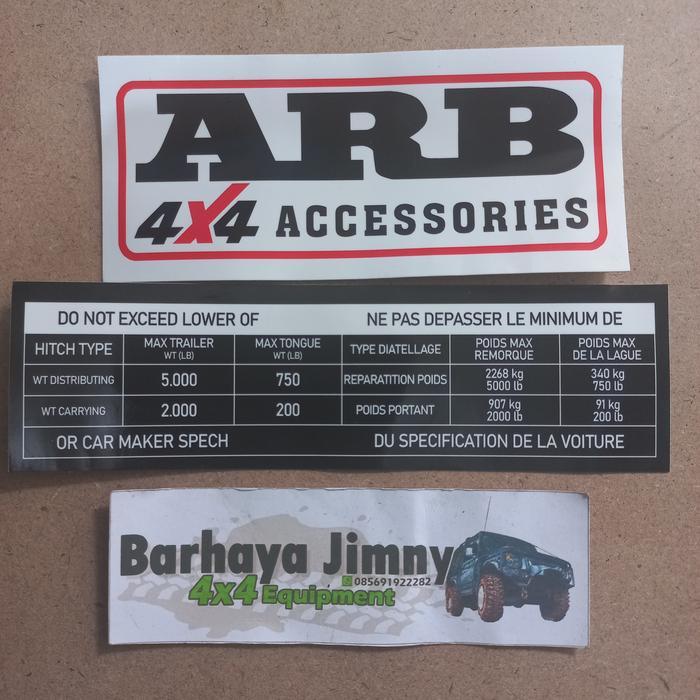 STIKER ARB BEMPER VARIASI KATANA JIMNY STICKER BUMPER PLAT ARB COSTUM