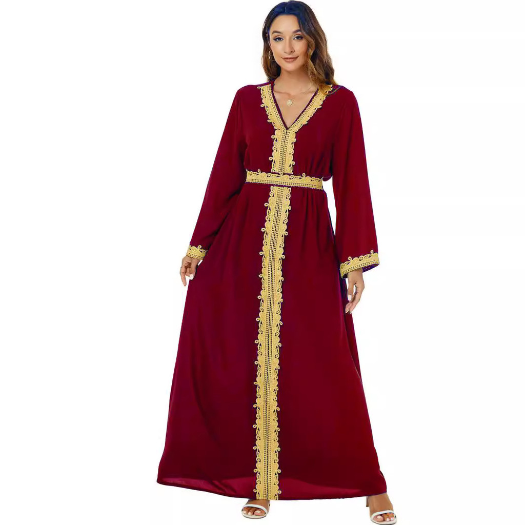 Middle East Europe Europe Europe Arabia Women's Dress Long Dress Elegant abaya Dubai Robe Saudi