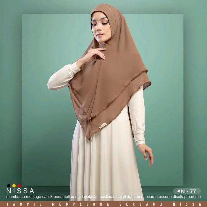 Khimar Syari L Ceruti Babydoll Premium 2 Layer Soft-Pad Antem Bergo Daily Hijab Instan Cantik