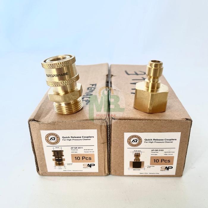 SET BUNDLING SELANG JET CLEANER M22 KE M22 10M 15M + COUPLER QUICK RELEASE FEMALE M22 + COUPLER
