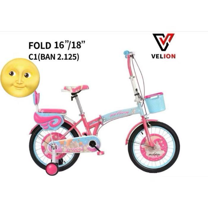 Sepeda Lipat Ukuran 16 / 18 Velion C1 Murah Berkualitas / Sepeda Lipat Anak Ukuran 16 / 18 Velion C1