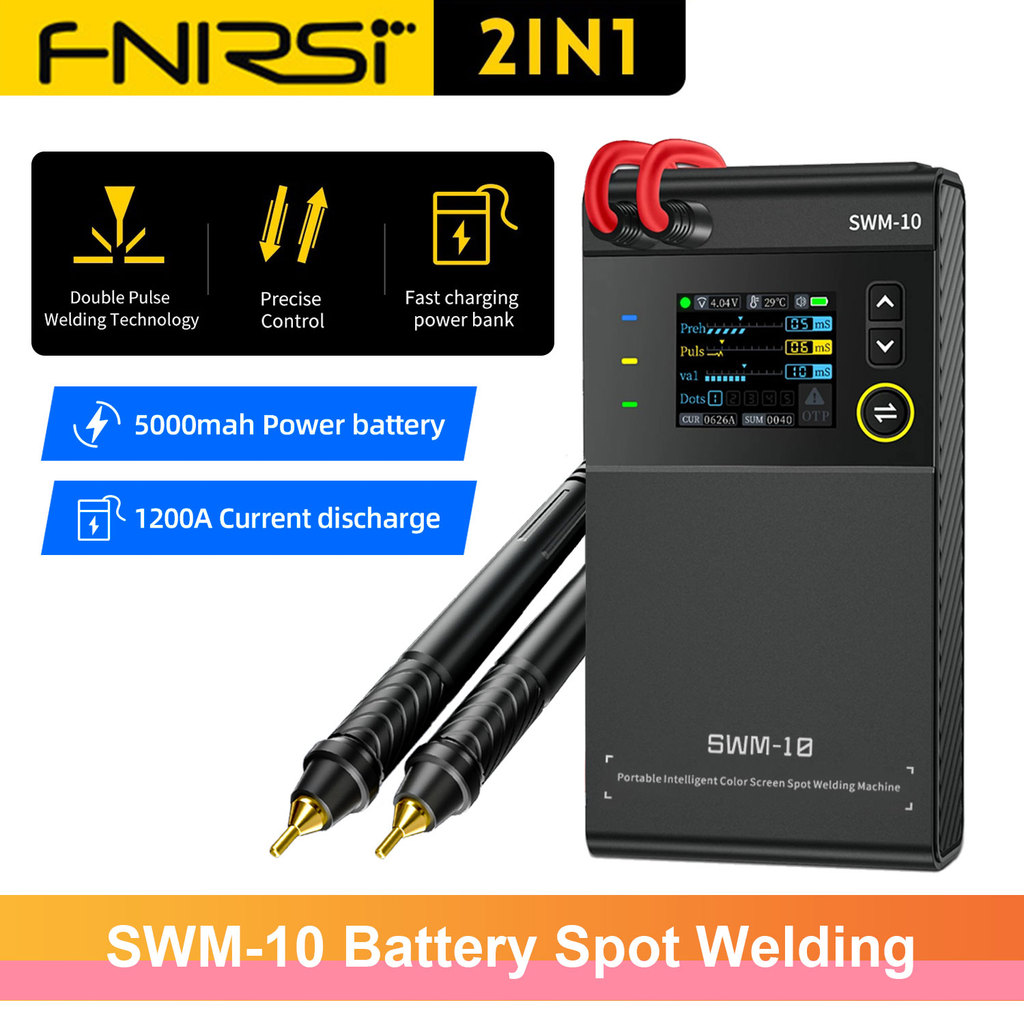 FNIRSI SWM-10 Portable Battery Spot Welder SWM10 Mini Welding Machine 18650 Battery Pack Welding