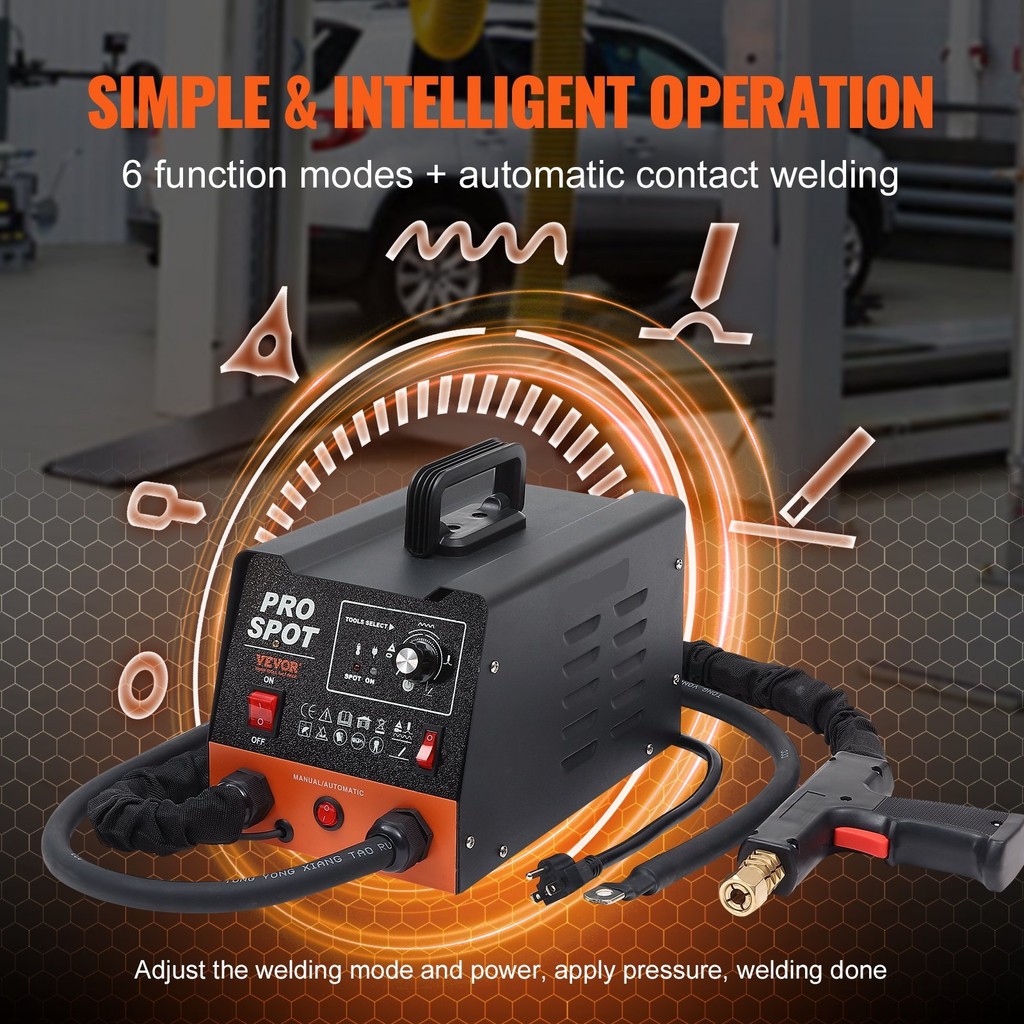 Stud Welder Dent Repair Kit, 3KW Spot Welder Dent Puller with 6 Welding Modes Auto Body Spot Welding