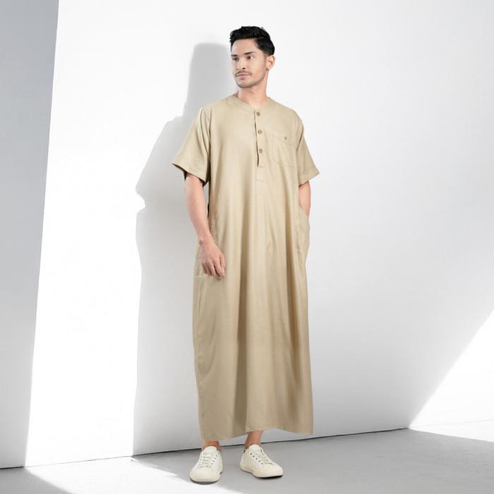 Promo- Muslimadani Jubah Dewasa Syafiq Gamis Pria Lengan Pendek