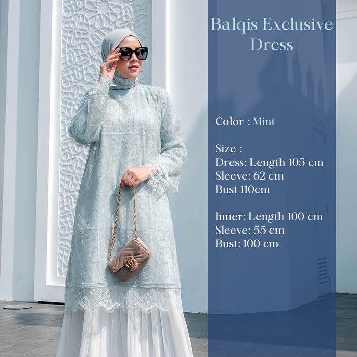 HIJABERLIN - BALQIS EXCLUSIVE DRESS TUNIC WANITA MEWAH