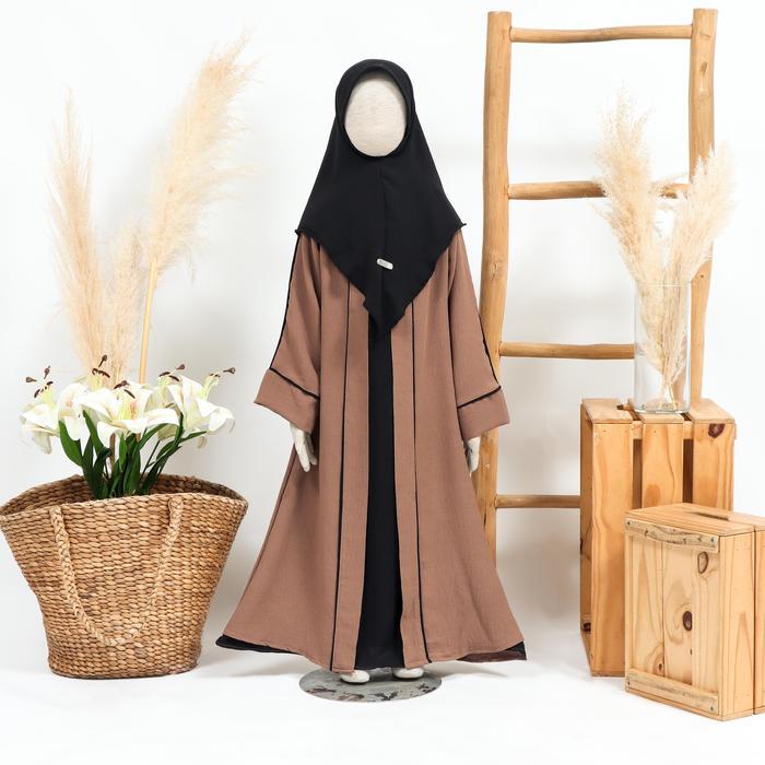 TERLARIS Stelan Abaya Anak Putri Kids syar'i Plus hijab Cringkle Airflow...