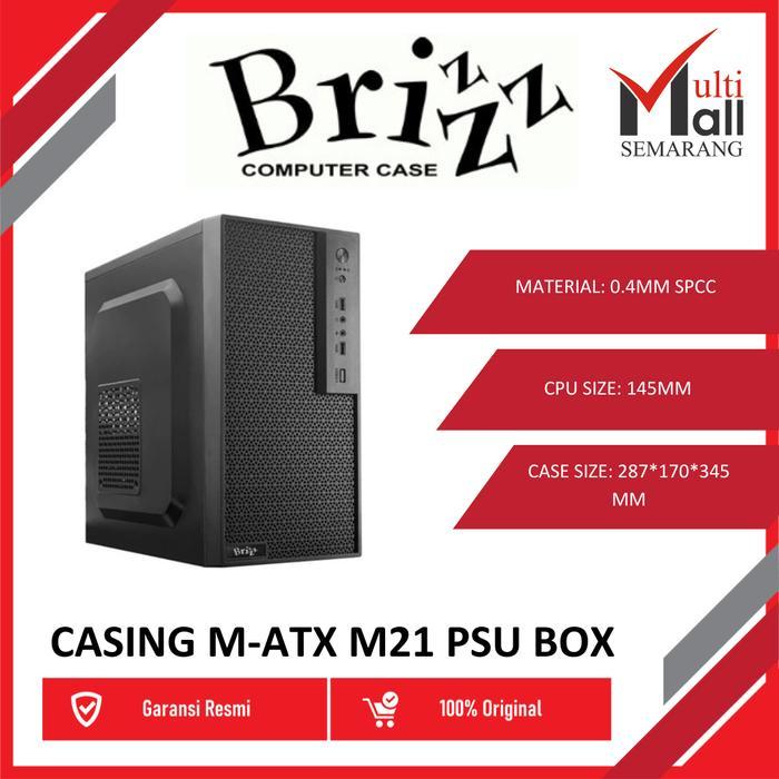 CASING BRIZZ MINI CASING PC ATX PSU 500W, CASING KOMPUTER