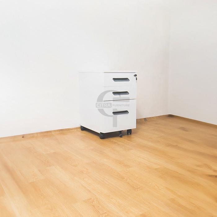 SHUMO Pedestal Meja 3 Laci Drawer Besi Cabinet Laci Meja roda Nakas Roda Besi Mobile Drawer