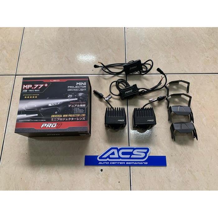 PRO7 Mini Led Projector 2 Warna MP77+ 6000k Hi/Lo 35watt MP77plus