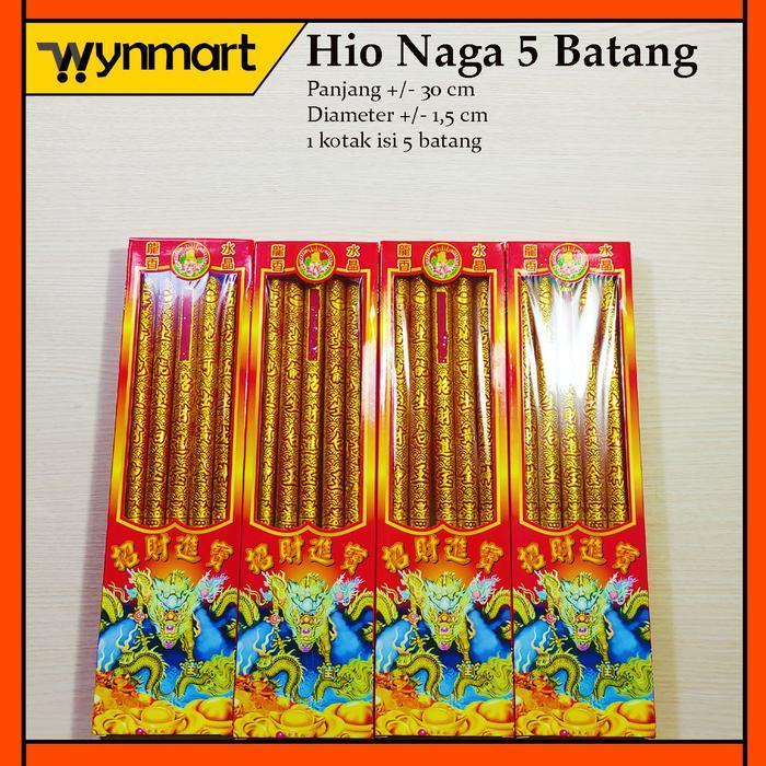 Dupa / Hio Sembahyang Naga Imlek 5 Batang Gambar Naga Emas Timbul