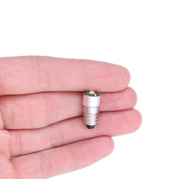 E10 3W LED SENTER PENGGANTIAN BOHLAM TORCH LIGHT DC 3-18V PUTIH 1PCS