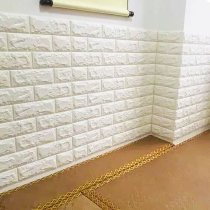 UnikBandung PAKET 10 LEMBAR Wallpaper Brickfoam Bata 3D Foam 70 x 38cm Timbul Brickfoam wallpaper