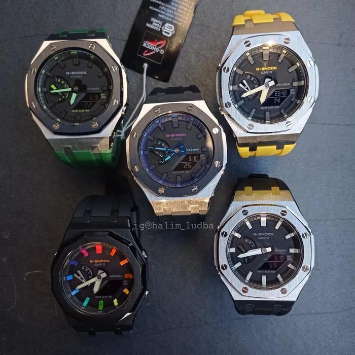 gshock ga-2100 custom bnb metal ga-2100 gen 3 g shock ga 2100 custom - HW