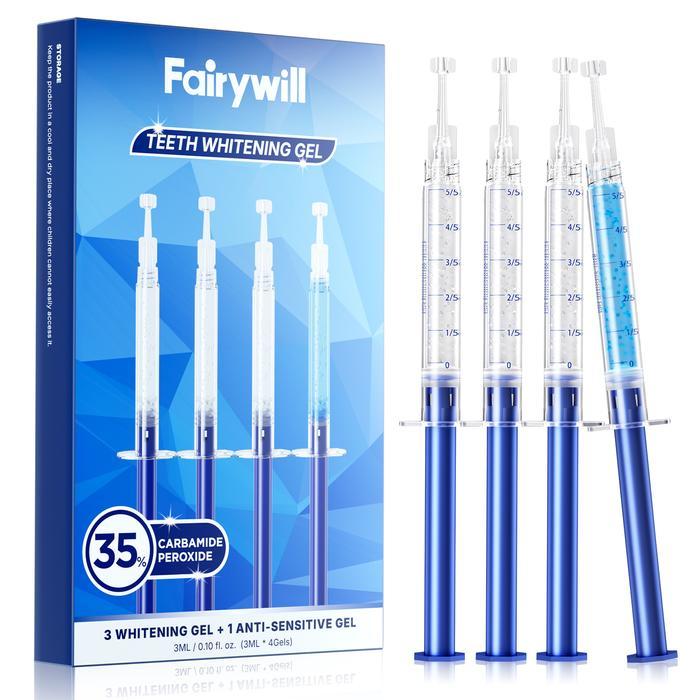 FAIRYWILL TEETH WHITENING 35% CARBAMIDE PEROXIDE TEETH WHITENING CARBAMIDE PEROXIDE TEETH WHITENING