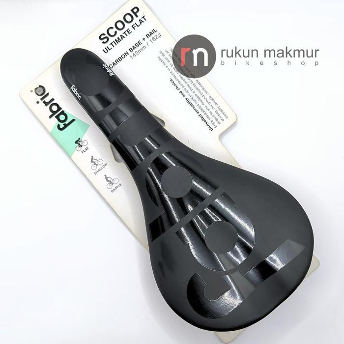 FABRIC Saddle SCOOP ULTIMATE FLAT Full Carbon Team Flat 142mm - Sadel Sepeda Balap Road Bike /