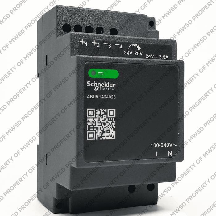 SCHNEIDER DIN RAIL POWER SUPPLY 24VDC 2.5A MOD 60 WATT ABLM1A24025