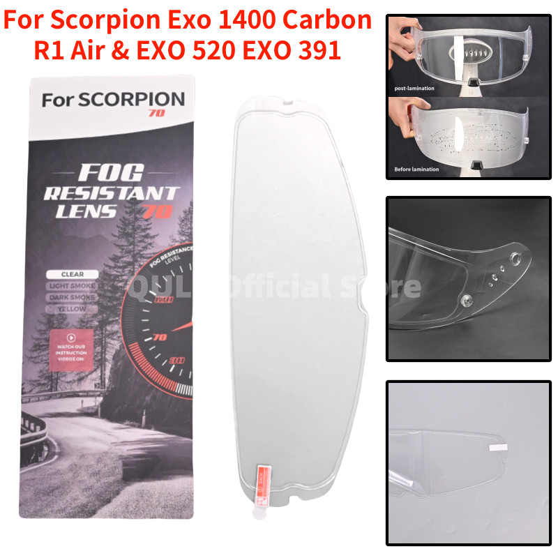 Anti Fog For Scorpion Exo 1400 Carbon, R1 Air Exo 520 Exo 391 Motorcycle Helmet Visor