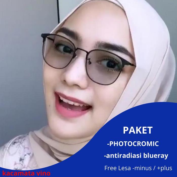 kacamata wanita anti radiasi minus