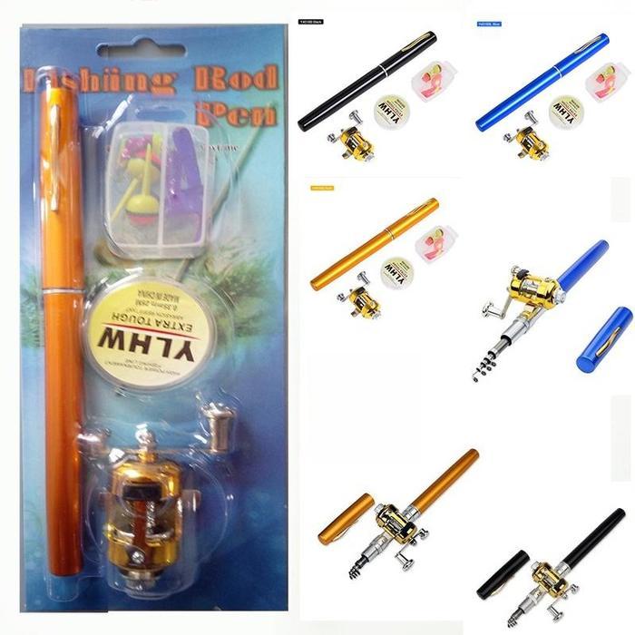 Joran Kail Alat Pancing Pulpen Mini 100CM Portable & Ringan Cocok untuk Saku dan Tas Ideal untuk