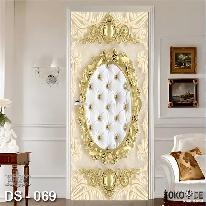 Wallpaper Custom Pintu Wallpaper 3D Pintu Motif Klasik Hiasan Kamar
