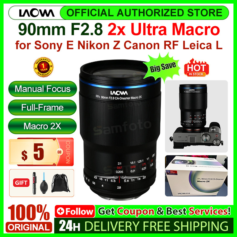 PROMO   Venus Optics Laowa 90mm f/2.8 2x Ultra Macro APO Lens for Sony E for Canon RF for Leica L Ni