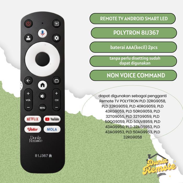 SAP Remot TV POLYTRON 81J367 Android SMART LED LCD infrared