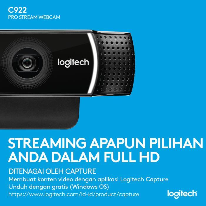 Logitech C922 Webcam Pro Streaming Full HD 1080p dengan Tripod