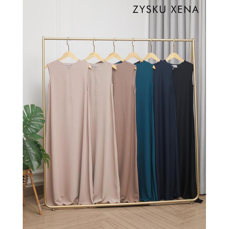 Zysku Xena Airi Basic Sleeveless Dress - 6 Warna Gamis Tanpa Lengan Polos