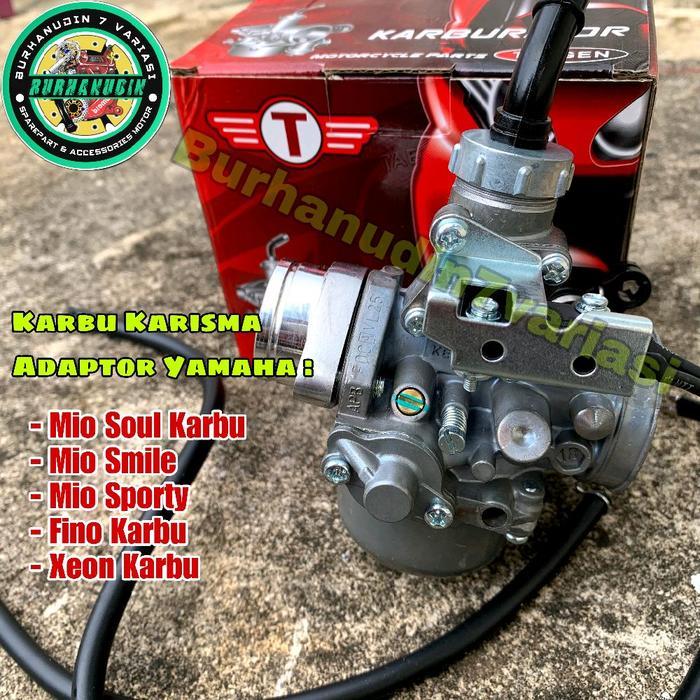 Paketan Karbu Karburator Karisma Taegen Adaftor Adaptor Mio Soul Mio Sporty Mio Smile Fino Karbu