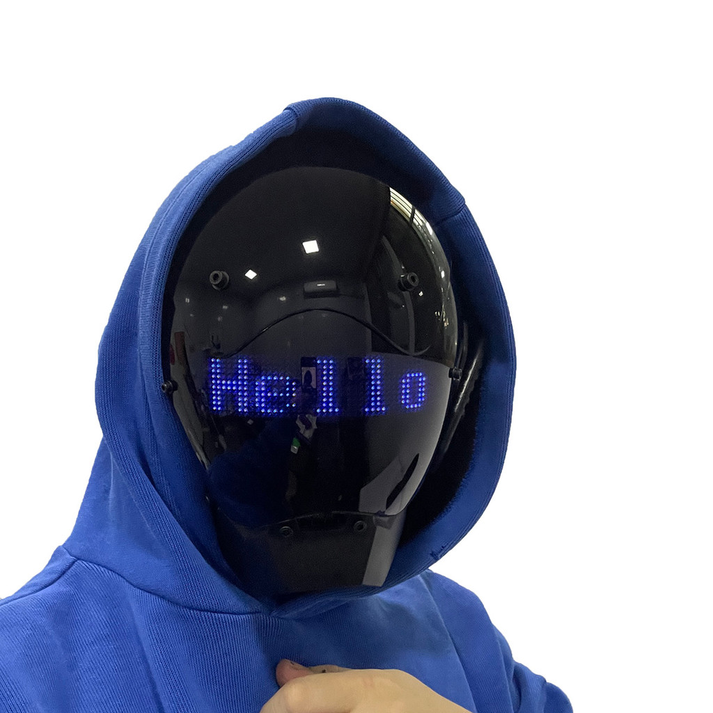 JAUPTO Punk Mask Cosplay for Men,Bluetooth APP Techwear mask, Halloween Cosplay Costume Accessory