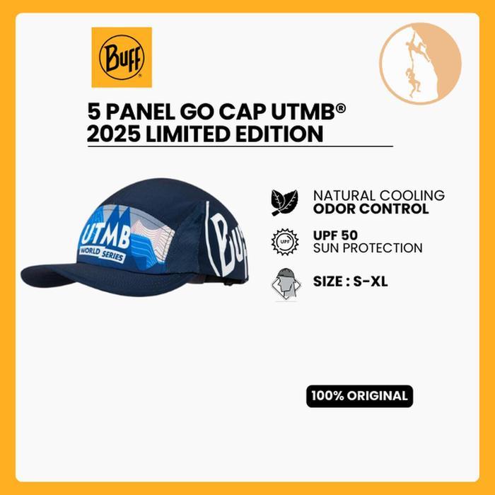 Buff 5 Panel Go Cap UTMB 2025 Navy - Limited Edition