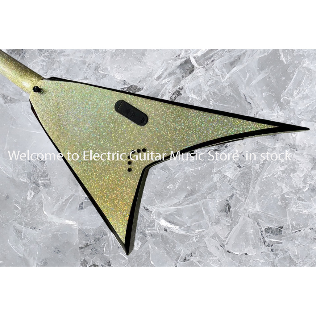 Send tomorrow Flying V gold Electric guitar esp Fingerboard inlay Tremolo hot guitar01478