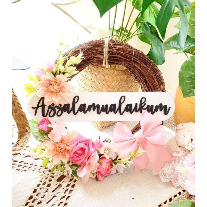 WREATH FLOWER / HIASAN PINTU / GANTUNGAN PINTU VIRAL / FLOWER WREATH / BUNGA WREATH/ GANTUNGAN PINTU