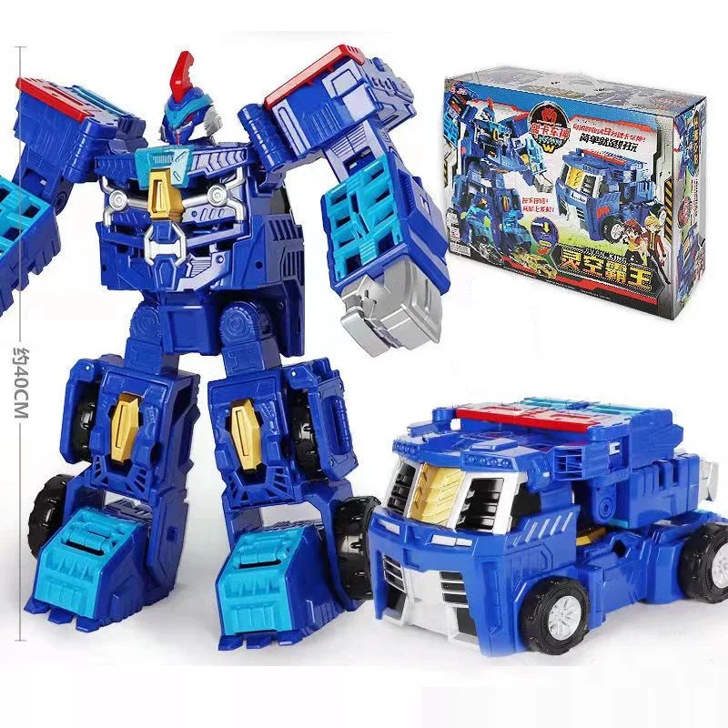 Turning Mecard Mega Evan King Transformation Truck Robot Cartoon Anime Car Model Toy Battle Arena