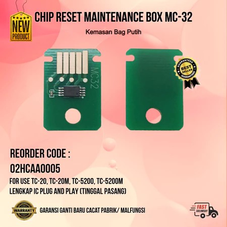 CHIP RESET MAINTENANCE BOX MC-32 MC32 For use: Canon TC-20 TC20, TC-20M TC20M