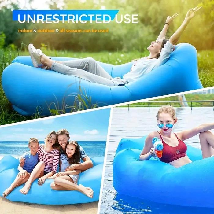 sofa santai angin kursi malas angin inflatable sofa malas empuk travel beach pantai kamping camping