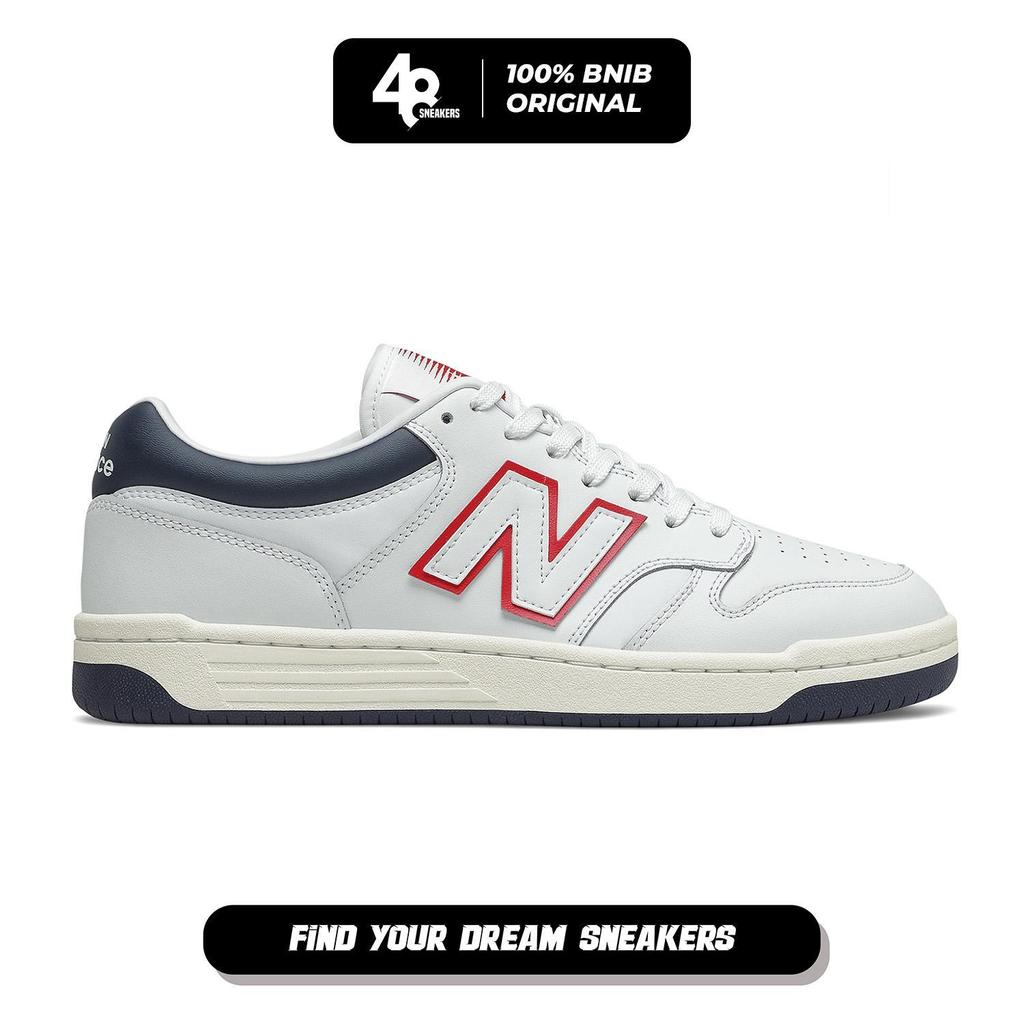 Sepatu Sneakers Pria  BB480 White Navy Red (BB480LWG) Original