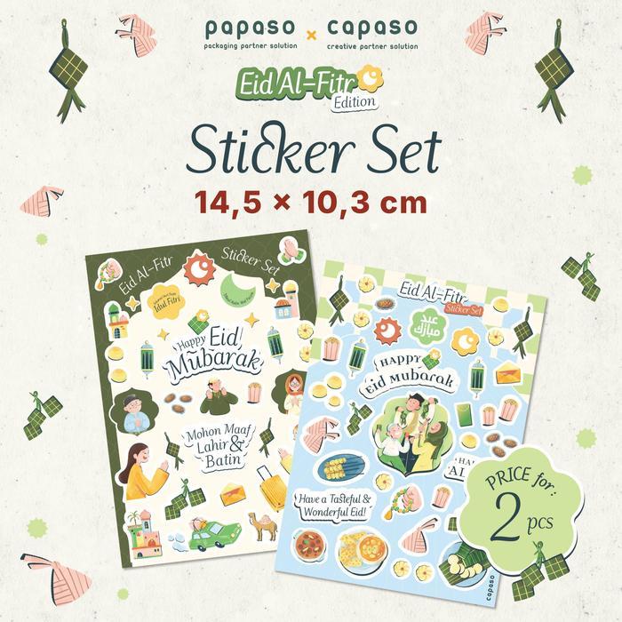 Sticker Lebaran Set/Sticker Idul Fitri/Sticker Hiasan Box Kue