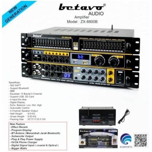 Power amplifier karaoke Betavo zx 8800 b / zx8800b / zx 8800b original