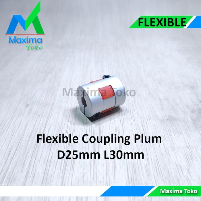 FLEXIBLE COUPLING PLUM 6.35X10 MM SHAFT COUPLER 6.35MM X 10MM D25 L30