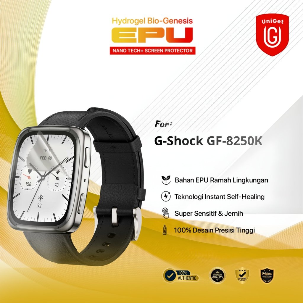 UniGet BIO-HYDRO EPU Hydrogel Display Protector for G-Shock GF-8250K Top-Tier Protection Film High D